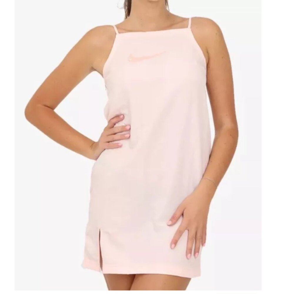 💗 Nike Swoosh Cami Dress – Light Pink | Size Small